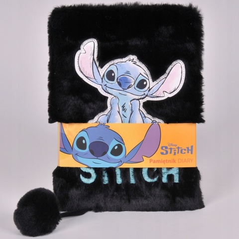 Notatnik pamiętnik sekretny puchaty Stich kudłacz z kłódką Sticz STITCH