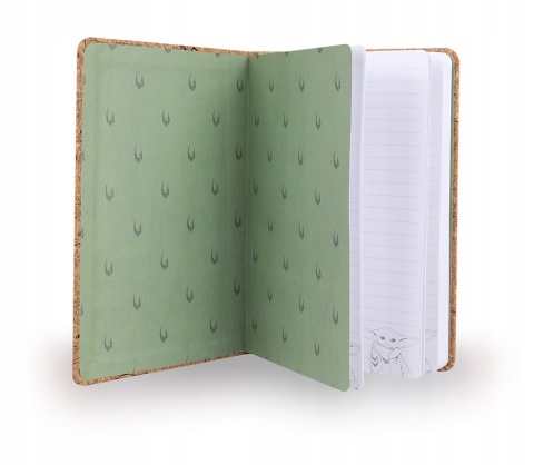 Notatnik pamiętnik z gumką 80k A5 Star Wars Mandalorian Grogu korek