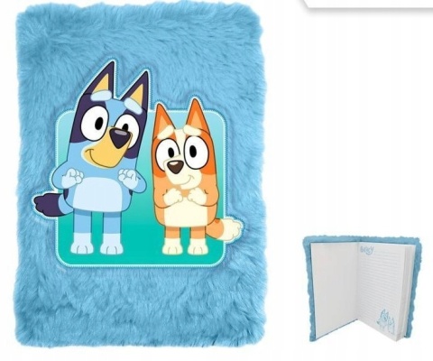 Notatnik pamiętnik zeszyt puchaty kudłacz pieski Bluey i Bingo