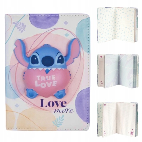 Pamiętnik 3D Stich z pianki squishy pudełko prezentowe Love more STITCH