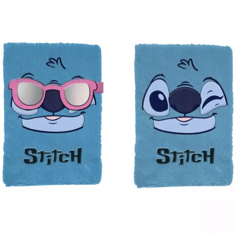 Pamiętnik sekretny puchaty Stich w okularkach na magnes LILO I STITCH