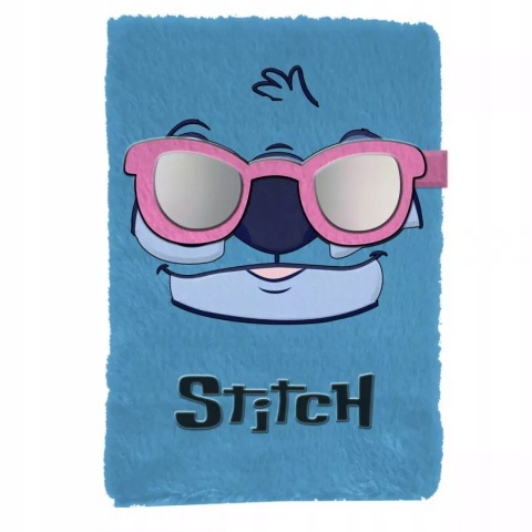 Pamiętnik sekretny puchaty Stich w okularkach na magnes LILO I STITCH