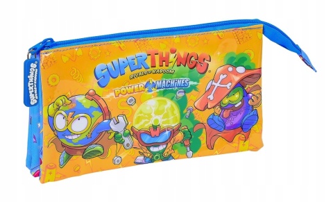 Piórnik SuperThings Super Zings trzykomorowy saszetka