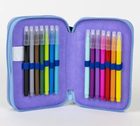 Piórnik dwukomorowy z wyposażeniem Stich LILO I STITCH CERDA