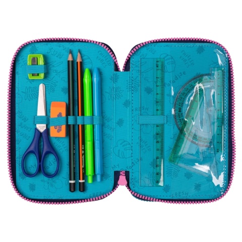 Piórnik dwukomorowy z wyposażeniem Stich LILO I STITCH