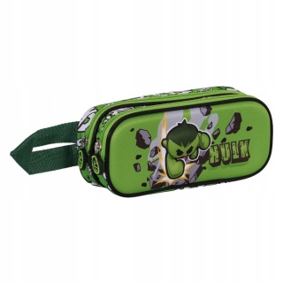 Piórnik saszetka tuba podwójna 3D Avengers Hulk