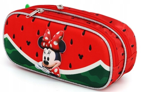 Piórnik saszetka tuba podwójna 3D Myszka Minnie arbuz