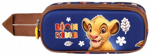 Piórnik saszetka tuba podwójna 3D król lew SIMBA little face