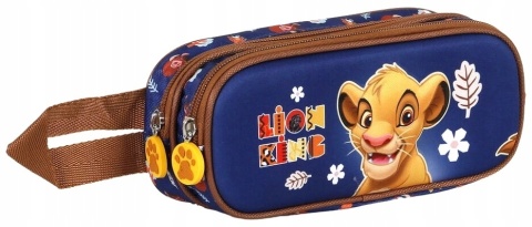 Piórnik saszetka tuba podwójna 3D król lew SIMBA little face
