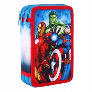 Piórnik trzykomorowy z wyposażeniem AVENGERS