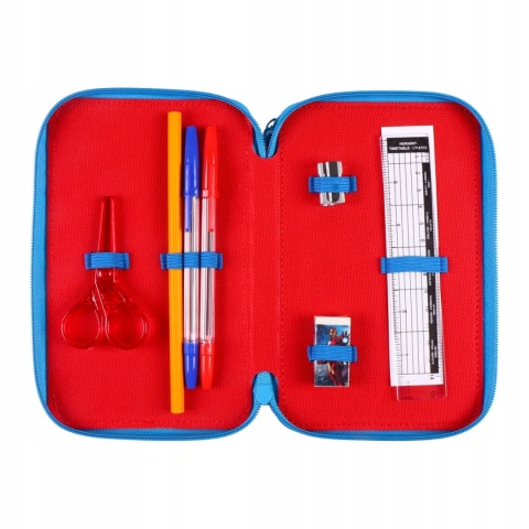 Piórnik trzykomorowy z wyposażeniem AVENGERS