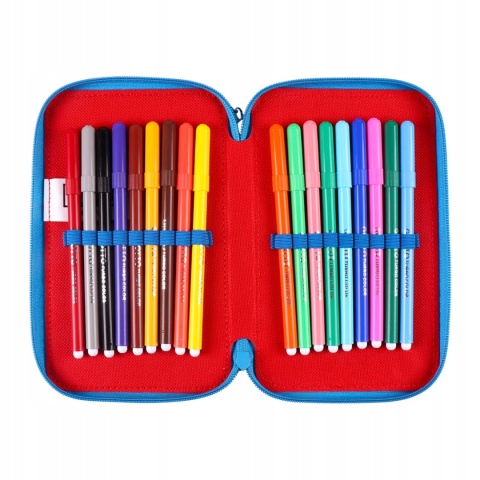 Piórnik trzykomorowy z wyposażeniem AVENGERS