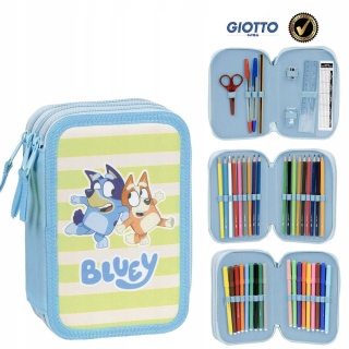 Piórnik trzykomorowy z wyposażeniem BINGO I BLUEY