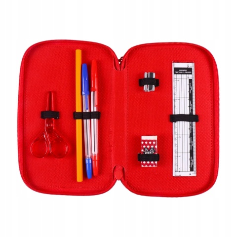 Piórnik trzykomorowy z wyposażeniem MYSZKA MINNIE