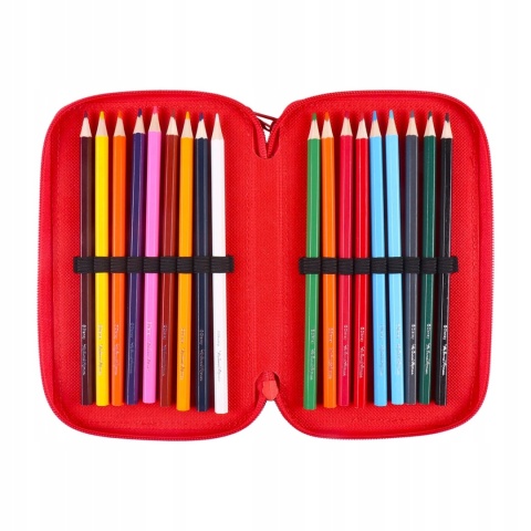 Piórnik trzykomorowy z wyposażeniem MYSZKA MINNIE