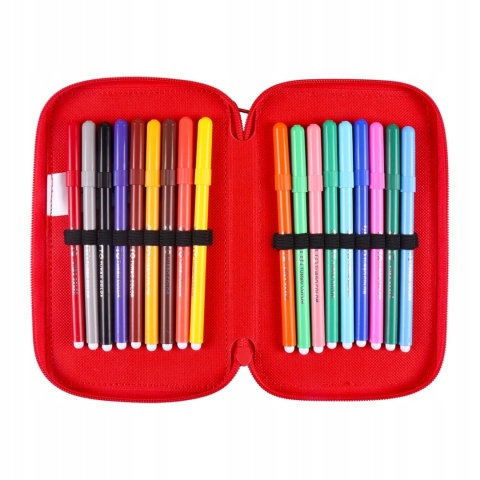 Piórnik trzykomorowy z wyposażeniem MYSZKA MINNIE