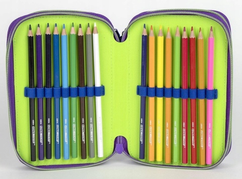 Piórnik trzykomorowy z wyposażeniem SONIC