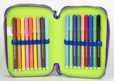 Piórnik trzykomorowy z wyposażeniem SONIC