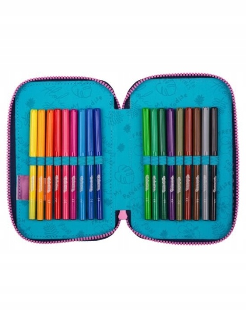 Piórnik trzykomorowy z wyposażeniem Stich LILO I STITCH