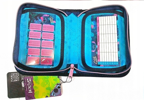 Stich piórnik bez wyposażenia rozkładany plan lekcji Lilo i Stitch