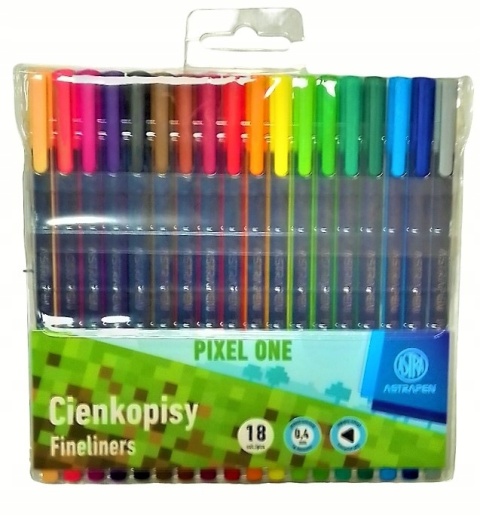 Cienkopis Astrapen Astra 18 kolorów PIXEL ONE dla fanów minecraft Cienkopis Astrapen Astra 18 kolorów PIXEL ONE dla fanów minecraft