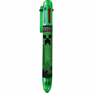 Długopis 6 kolorowy MINECRAFT dla gracza Creeper TNT wielokolorowy