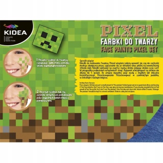 Farbki do twarzy z szablonem pixel jak minecraft