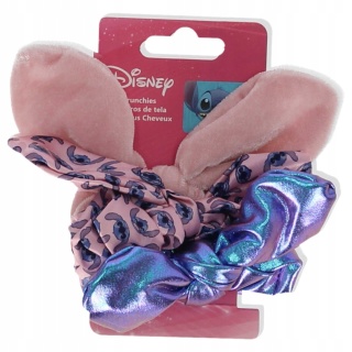 Gumki spinki Stich frotki scrunchies z kokardą Lilo I Stitch