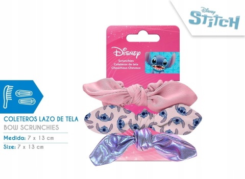 Gumki spinki Stich frotki scrunchies z kokardą Lilo I Stitch Gumki spinki Stich frotki scrunchies z kokardą Lilo I Stitch