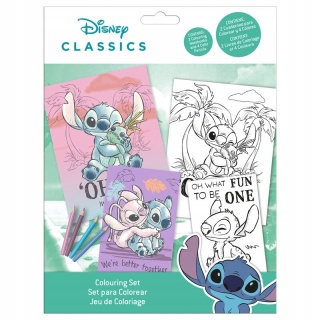 Kolorowanka Stich 2 szt zestaw kreatywny z kredkami LILO I STITCH