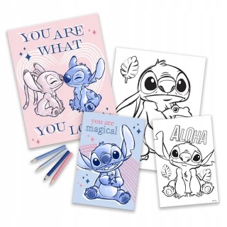 Kolorowanka zestaw kreatywny z kredkami LILO I STITCH