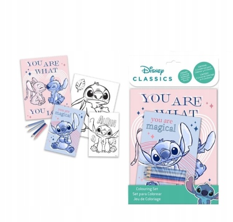 Kolorowanka zestaw kreatywny z kredkami LILO I STITCH