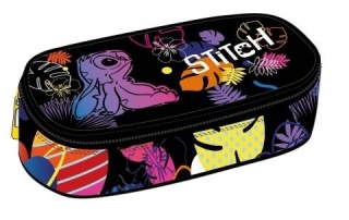 Lilo i Stitch Piórnik saszetka z przegródkami i klapką campus Stich czarny