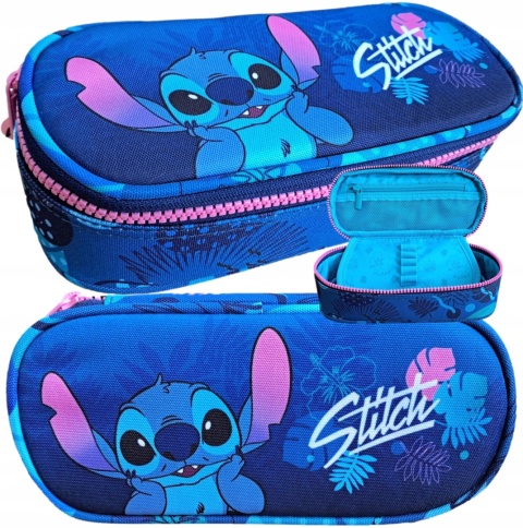 Lilo i Stitch Piórnik saszetka z przegródkami i klapką campus Stich