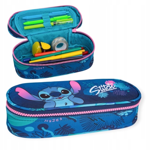 Lilo i Stitch Piórnik saszetka z przegródkami i klapką campus Stich