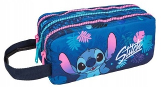 Lilo i Stitch Piórnik saszetka z przegródkami trzykomorowy Stich