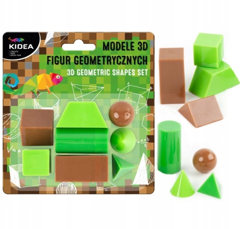 Modele 3D figur geometrycznych B Kidea PIXEL zestaw 8 modeli