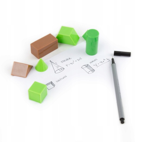 Modele 3D figur geometrycznych B Kidea PIXEL zestaw 8 modeli