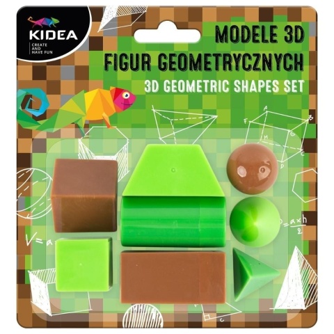 Modele 3D figur geometrycznych B Kidea PIXEL zestaw 8 modeli