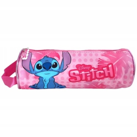 Piórnik Stich tuba saszetka z uchwytem kosmetyczka różowy Lilo i Stitch