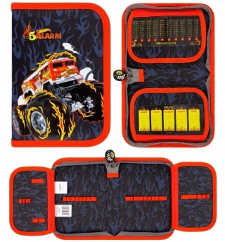 Piórnik bez wyposażenia rozkładany plan lekcji tabl. mnożenia HOT WHEELS