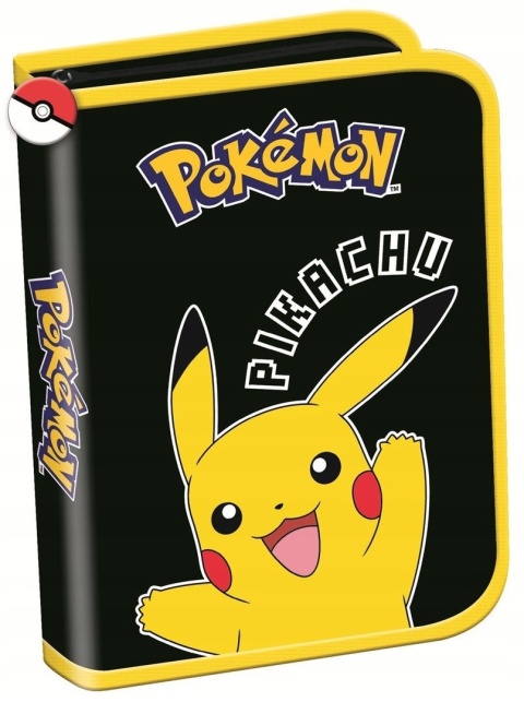 Piórnik bez wyposażenia rozkładany pojedynczy plan lekcji Pokemon Pikachu
