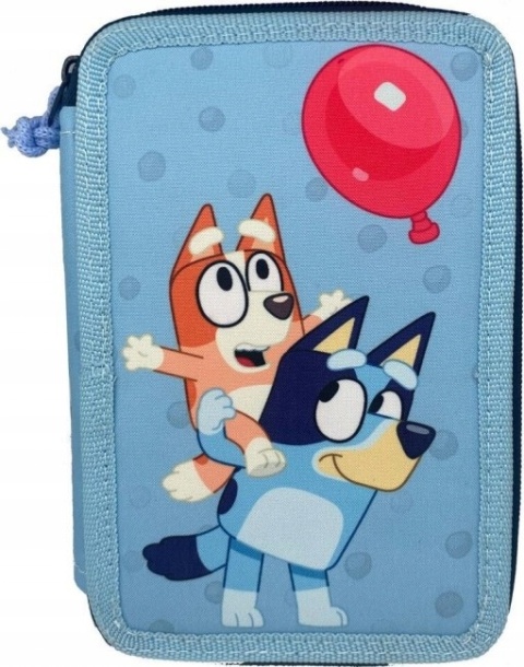 Piórnik dwukomorowy z wyposażeniem pieski Bingo i Bluey
