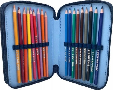 Piórnik dwukomorowy z wyposażeniem pieski Bingo i Bluey