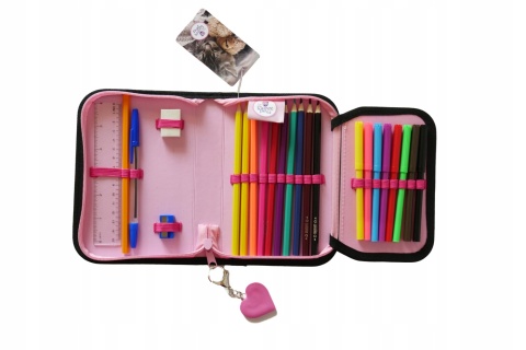 Piórnik rozkładany z wyposażeniem plan lekcji kot kotek Sweet pets