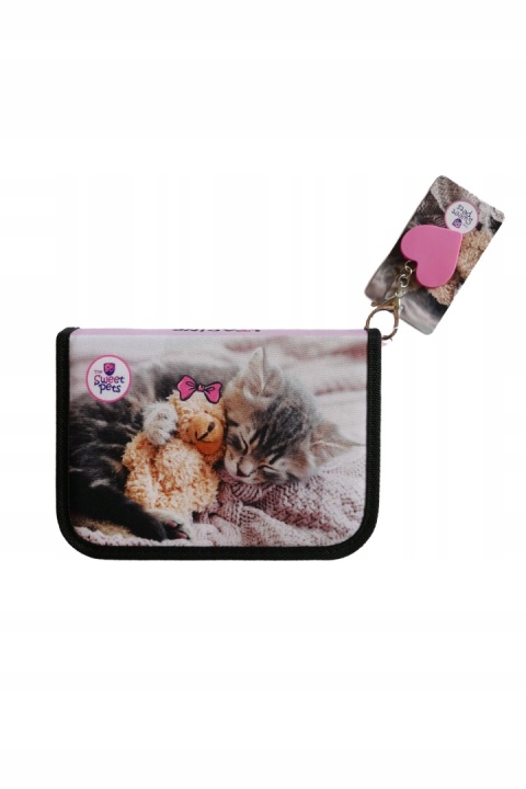 Piórnik rozkładany z wyposażeniem plan lekcji kot kotek Sweet pets