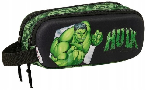 Piórnik saszetka tuba podwójna 3D AVENGERS HULK Safta