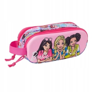 Piórnik saszetka tuba podwójna 3D Barbie Safta