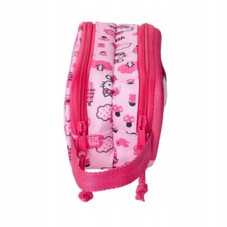 Piórnik saszetka tuba podwójna 3D Hello Kitty różowy Safta
