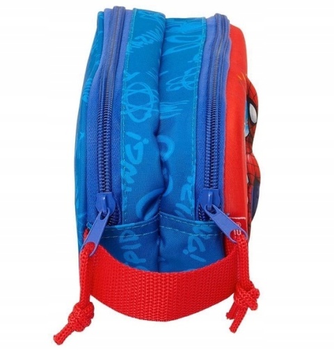 Piórnik saszetka tuba podwójna 3D Spiderman czerwony Safta